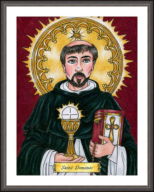 Wall Frame Espresso, Matted - St. Dominic by Brenda Nippert - Trinity Stores