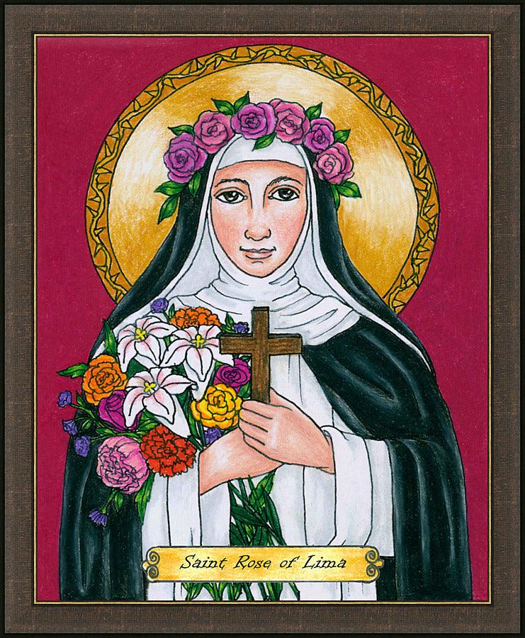 Wall Frame Espresso St. Rose of Lima by B. Nippert trinitystores