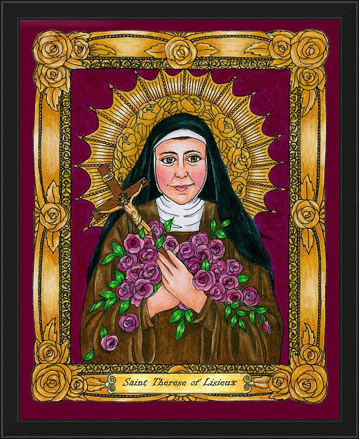 Wall Frame Black - St. Thérèse of Lisieux by Brenda Nippert - Trinity Stores