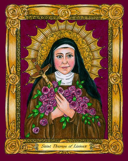 Metal Print - St. Thérèse of Lisieux by Brenda Nippert - Trinity Stores