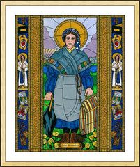 Wall Frame Gold - St. Bernadette of Lourdes by B. Nippert