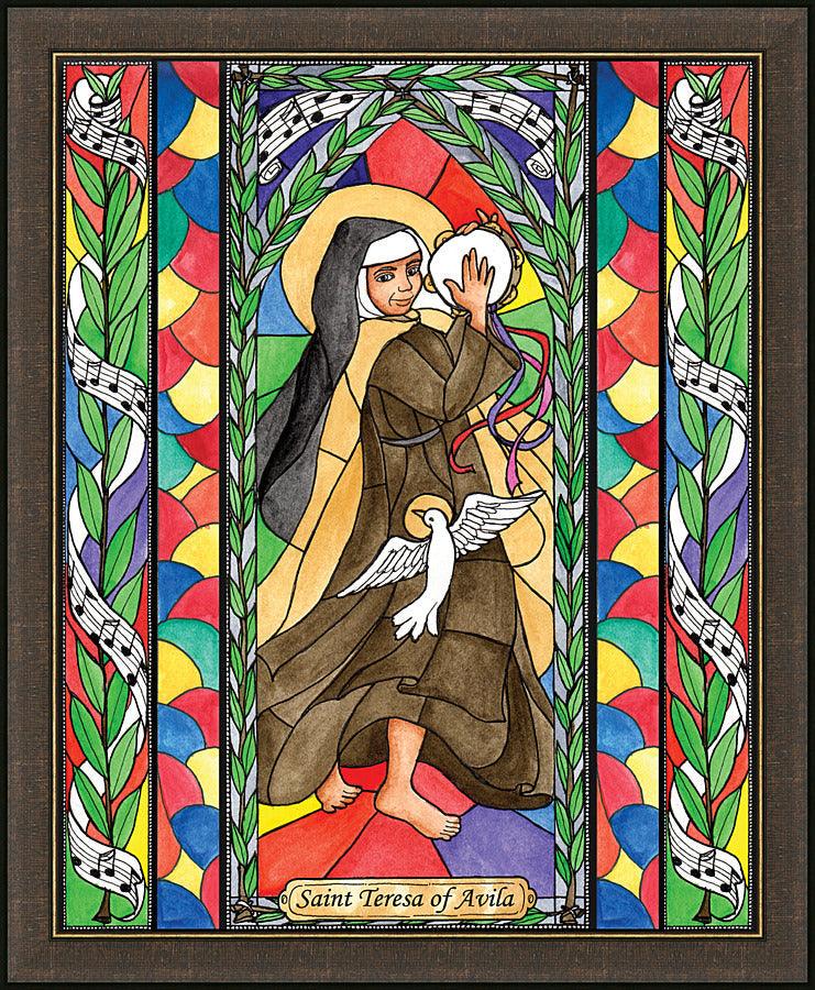 Wall Frame Espresso - St. Teresa of Avila by Brenda Nippert - Trinity Stores