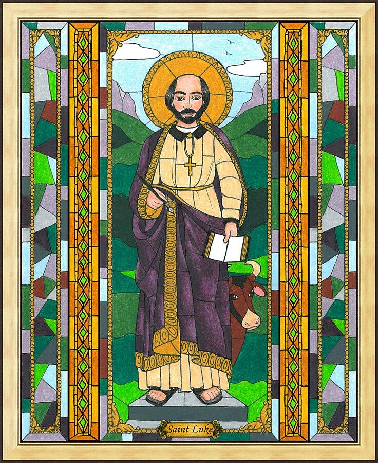 Wall Frame Gold - St. Luke the Evangelist by Brenda Nippert - Trinity Stores