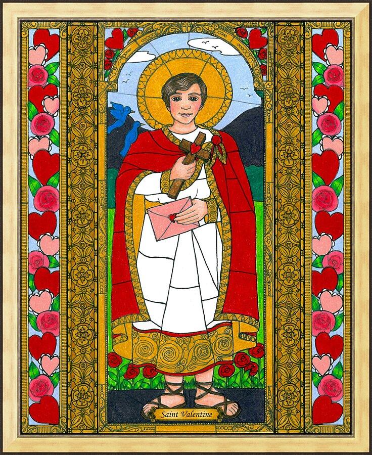 Wall Frame Gold - St. Valentine by Brenda Nippert - Trinity Stores