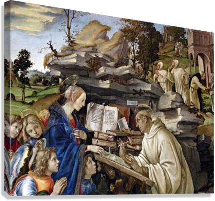 Canvas Print - Apparition of Blessed Virgin to St. Bernard of Clairvaux by Museum Art - Trinity Stores