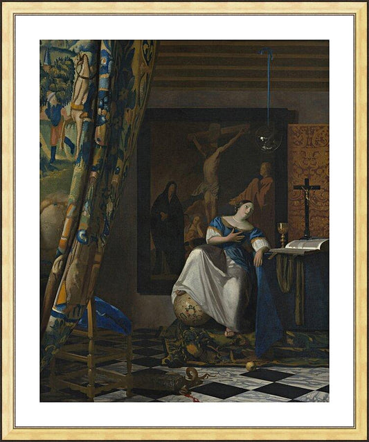 Wall Frame Gold, Matted - Allegory of Catholic Faith by Museum Art - Trinity Stores