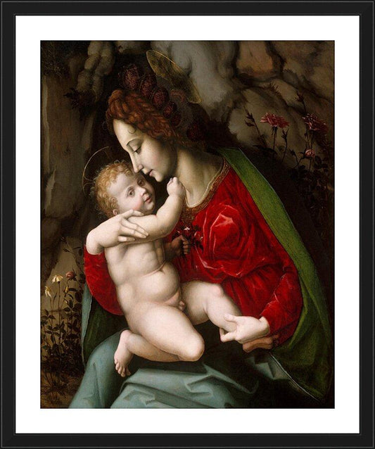 Wall Frame Black, Matted - Madonna and Child by Museum Art - Trinity Stores