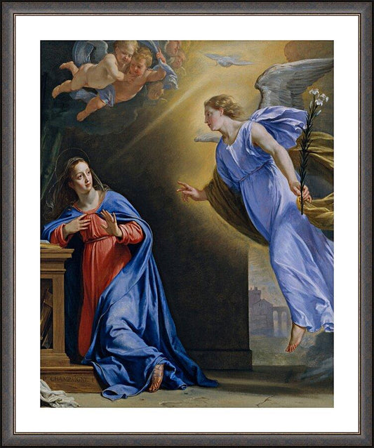 Wall Frame Espresso, Matted - Annunciation by Museum Art - Trinity Stores