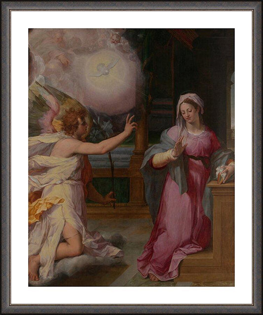 Wall Frame Espresso, Matted - Annunciation by Museum Art - Trinity Stores
