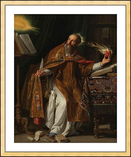 Wall Frame Gold, Matted - St. Augustine by Museum Art - Trinity Stores