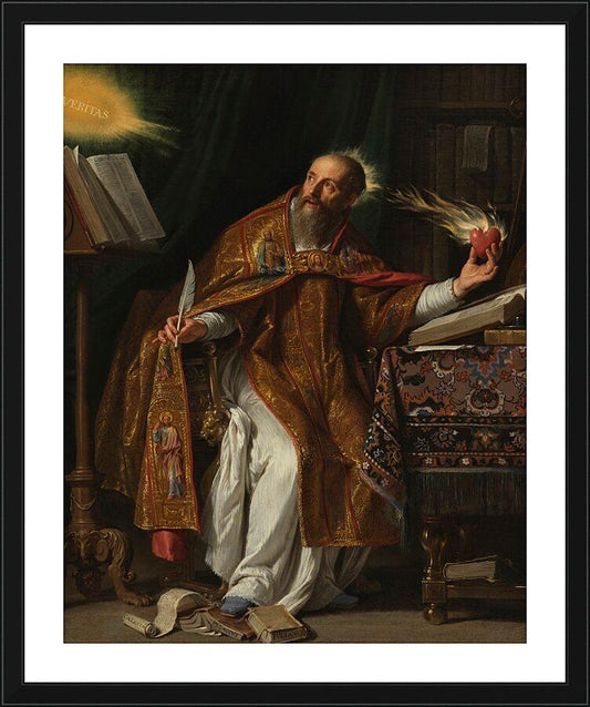 Wall Frame Black, Matted - St. Augustine by Museum Art - Trinity Stores