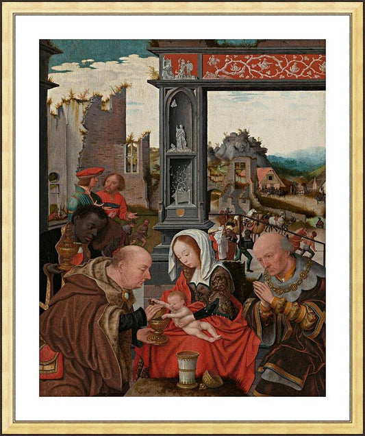 Wall Frame Gold, Matted - Adoration of the Magi by Museum Art - Trinity Stores