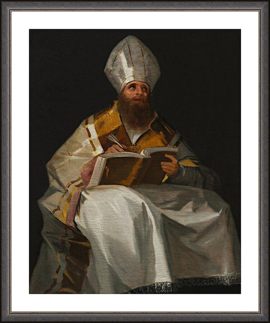 Wall Frame Espresso, Matted - St. Ambrose by Museum Art - Trinity Stores