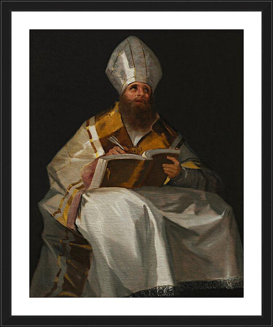 Wall Frame Black, Matted - St. Ambrose by Museum Art - Trinity Stores