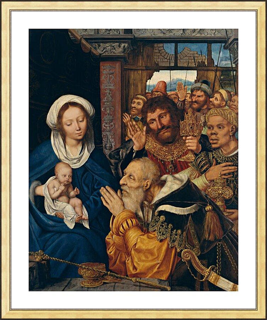 Wall Frame Gold, Matted - Adoration of the Magi by Museum Art - Trinity Stores