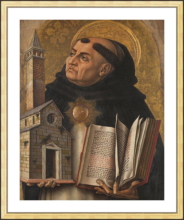 Wall Frame Gold, Matted - St. Thomas Aquinas by Museum Art - Trinity Stores