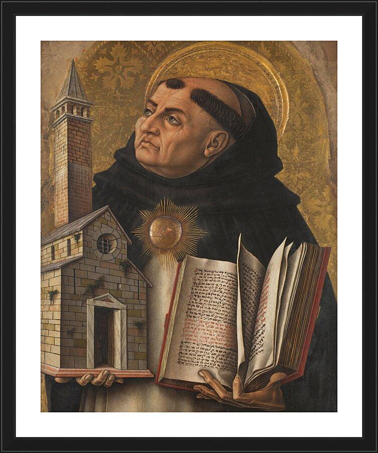 Wall Frame Black, Matted - St. Thomas Aquinas by Museum Art - Trinity Stores