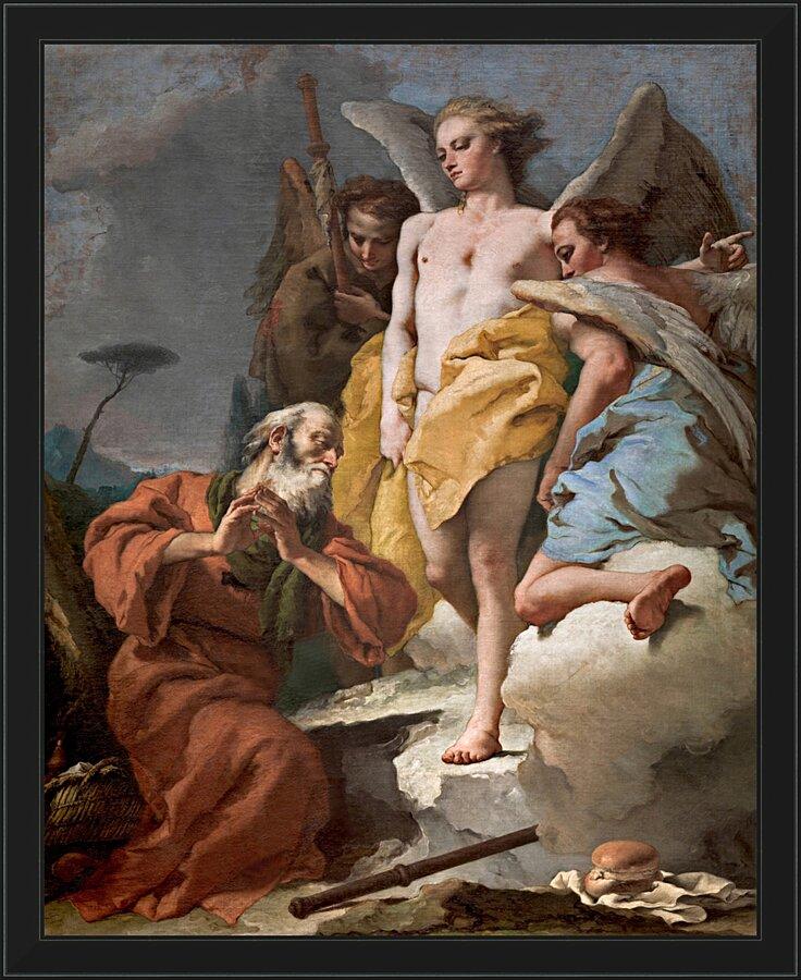 Wall Frame Black - St. Abraham and Three Angels by Museum Art - Trinity Stores