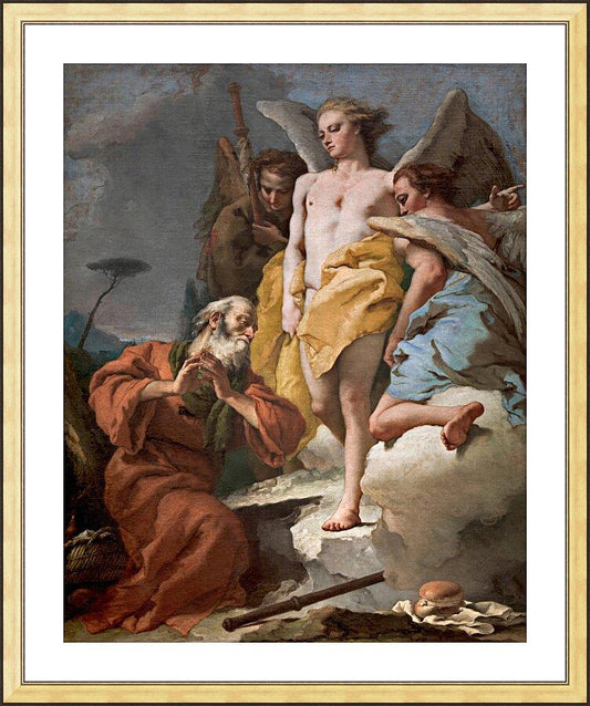 Wall Frame Gold, Matted - St. Abraham and Three Angels by Museum Art - Trinity Stores