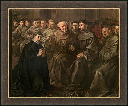 Wall Frame Espresso - St. Bonaventure Receiving Habit from St. Francis by Museum Art - Trinity Stores