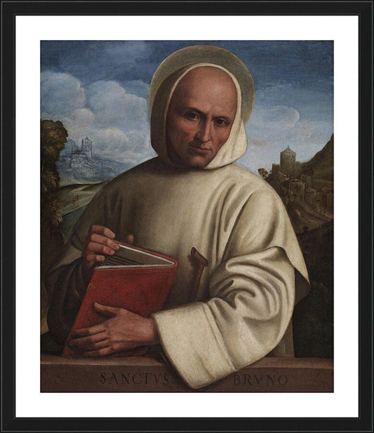 Wall Frame Black, Matted - St. Bruno of Cologne by Museum Art - Trinity Stores