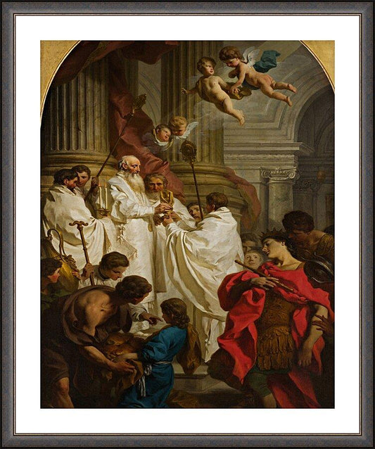 Wall Frame Espresso, Matted - Mass of St. Basil the Great by Museum Art - Trinity Stores