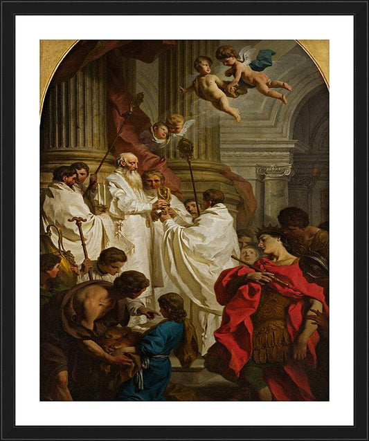 Wall Frame Black, Matted - Mass of St. Basil the Great by Museum Art - Trinity Stores