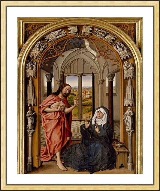 Wall Frame Gold, Matted - Christ Appearing to His Mother by Museum Art