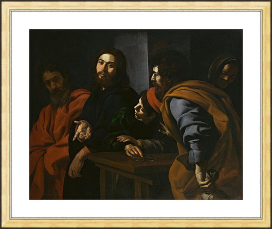 Wall Frame Gold, Matted - Calling of St. Matthew by Museum Art