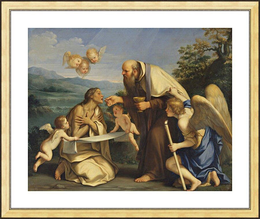 Wall Frame Gold, Matted - Communion of St. Mary of Egypt by Museum Art