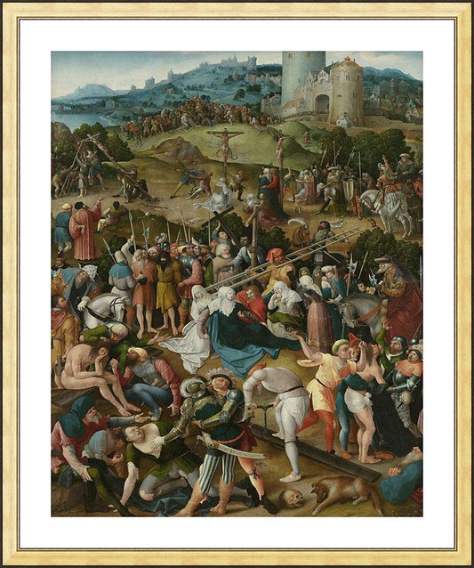 Wall Frame Gold, Matted - Calvary by Museum Art - Trinity Stores