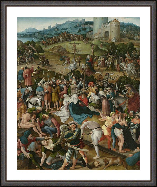 Wall Frame Espresso, Matted - Calvary by Museum Art - Trinity Stores