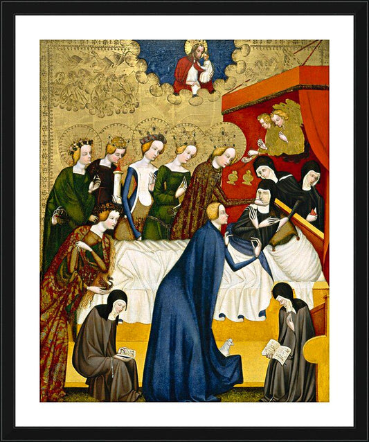 Wall Frame Black, Matted - Death of St. Clare of Assisi by Museum Art - Trinity Stores