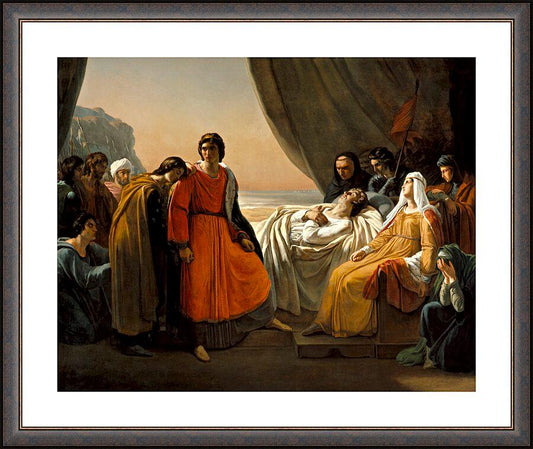 Wall Frame Espresso, Matted - Death of St. Louis, King of France by Museum Art - Trinity Stores
