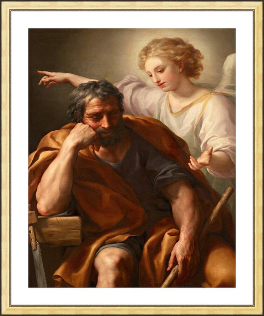 Wall Frame Gold, Matted - Dream of St. Joseph by Museum Art - Trinity Stores