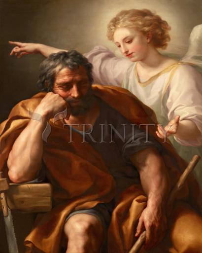 Wall Frame Espresso, Matted - Dream of St. Joseph by Museum Art - Trinity Stores