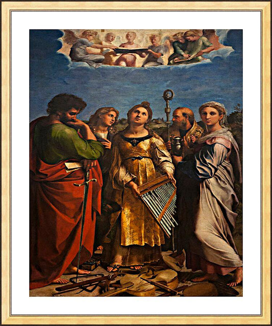 Wall Frame Gold, Matted - Ecstasy of St. Cecilia by Museum Art - Trinity Stores