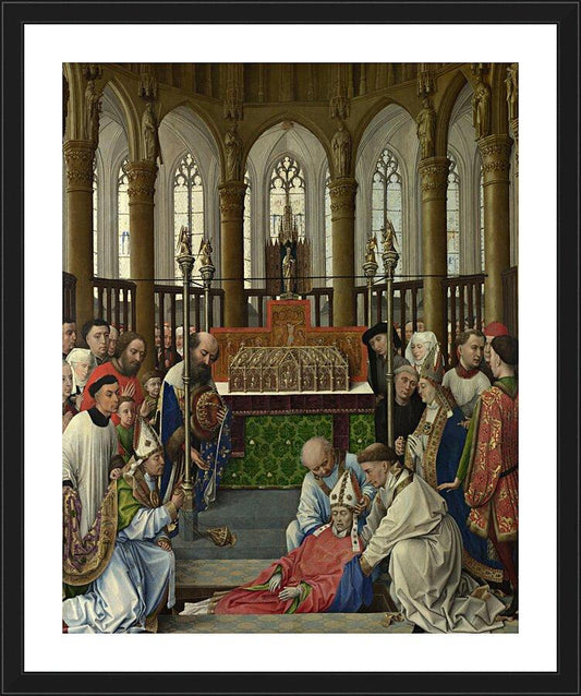 Wall Frame Black, Matted - Exhumation of St. Hubert by Museum Art - Trinity Stores