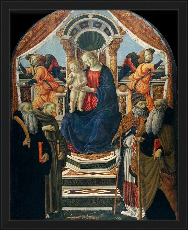 Wall Frame Black - Madonna and Child Enthroned with Saints and Angels by Museum Art - Trinity Stores
