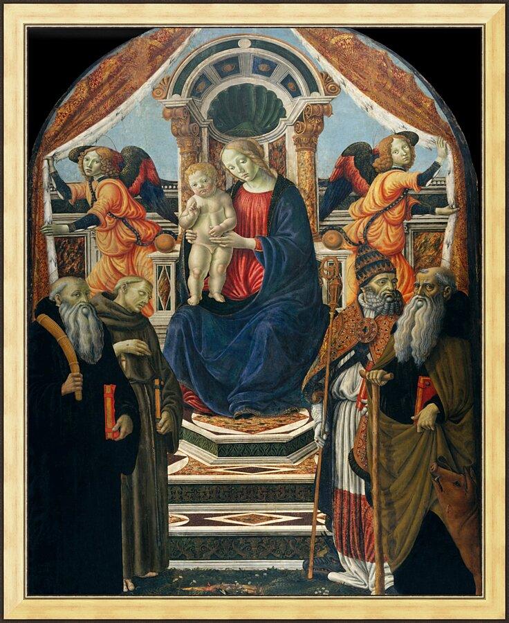 Wall Frame Gold - Madonna and Child Enthroned with Saints and Angels by Museum Art - Trinity Stores