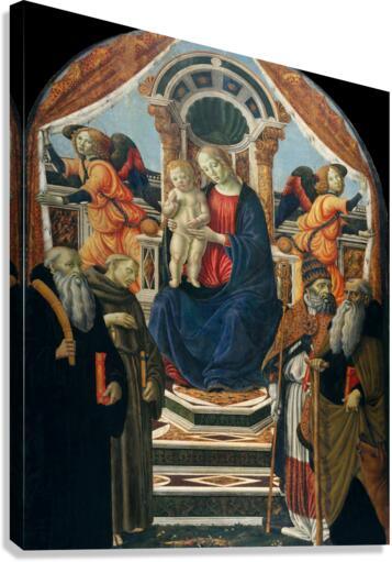 Canvas Print - Madonna and Child Enthroned with Saints and Angels by Museum Art - Trinity Stores