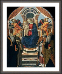 Wall Frame Espresso - Madonna and Child Enthroned with Saints and Angels by Museum Art