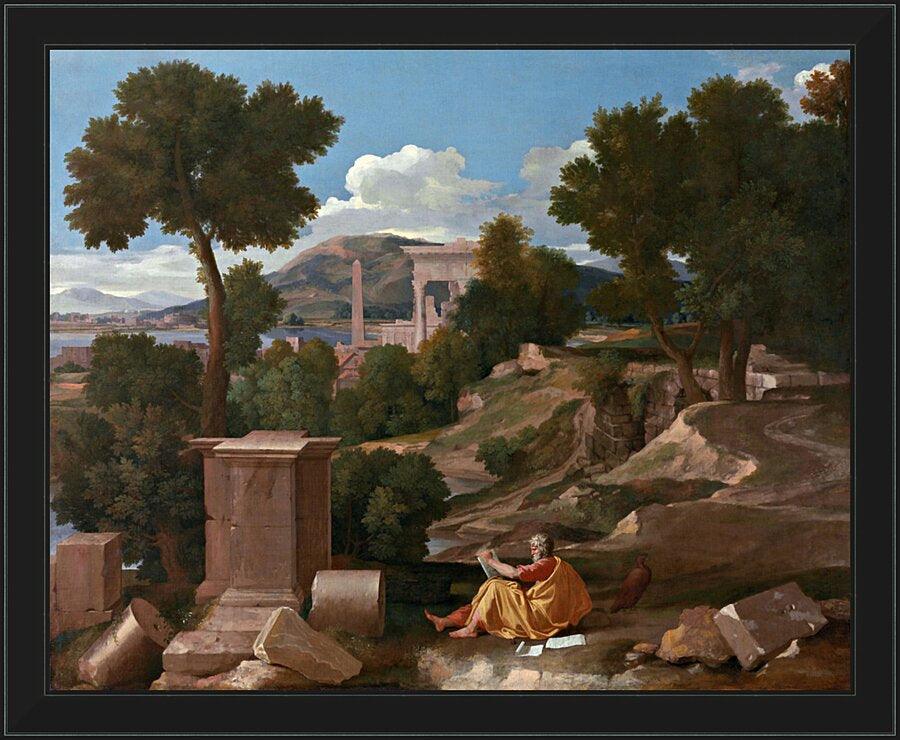 Wall Frame Black - St. John the Evangelist on Patmos by Museum Art - Trinity Stores