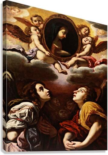 Canvas Print - Flying and Adoring Angels by Museum Art - Trinity Stores