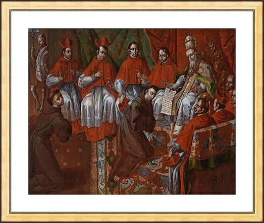 Wall Frame Gold, Matted - St. Francis of Assisi Before Pope by Museum Art - Trinity Stores