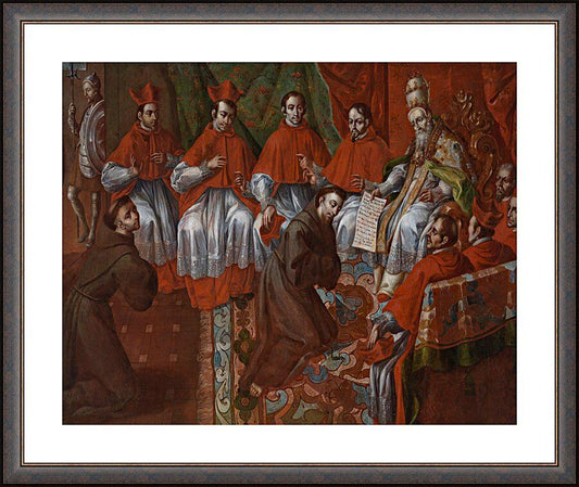 Wall Frame Espresso, Matted - St. Francis of Assisi Before Pope by Museum Art - Trinity Stores