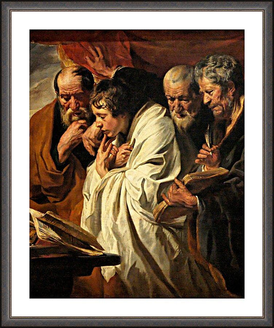 Wall Frame Espresso, Matted - Four Evangelists by Museum Art - Trinity Stores