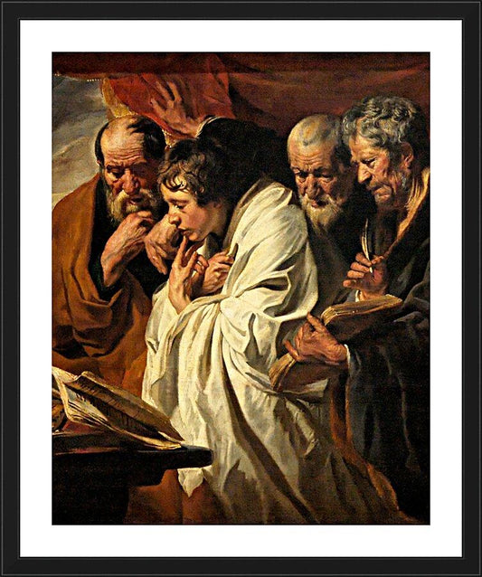 Wall Frame Black, Matted - Four Evangelists by Museum Art - Trinity Stores