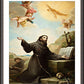 Wall Frame Espresso, Matted - St. Francis of Assisi Receiving Stigmata by Museum Art - Trinity Stores