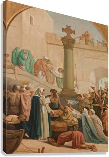 Canvas Print - St. Genevieve Distributing Bread to Poor During Siege of Paris by Museum Art - Trinity Stores